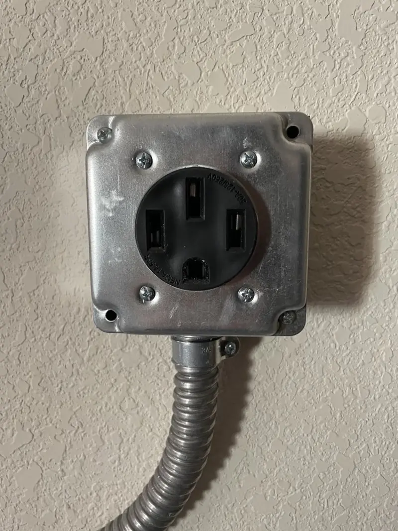 NEMA 14-50 outlet installed for Smart Home Electrical in Rolling Meadows
